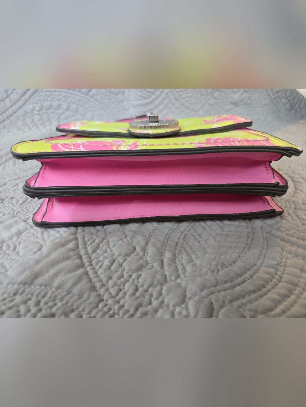 Steve Madden Floral Top-Handle Crossbody Bag - Pink & Lime - Picture 5 of 5